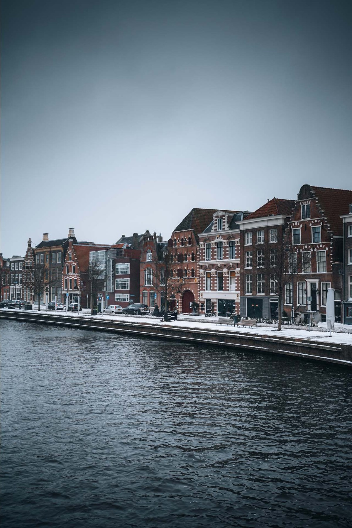 The historic canals of nearby Haarlem in winter